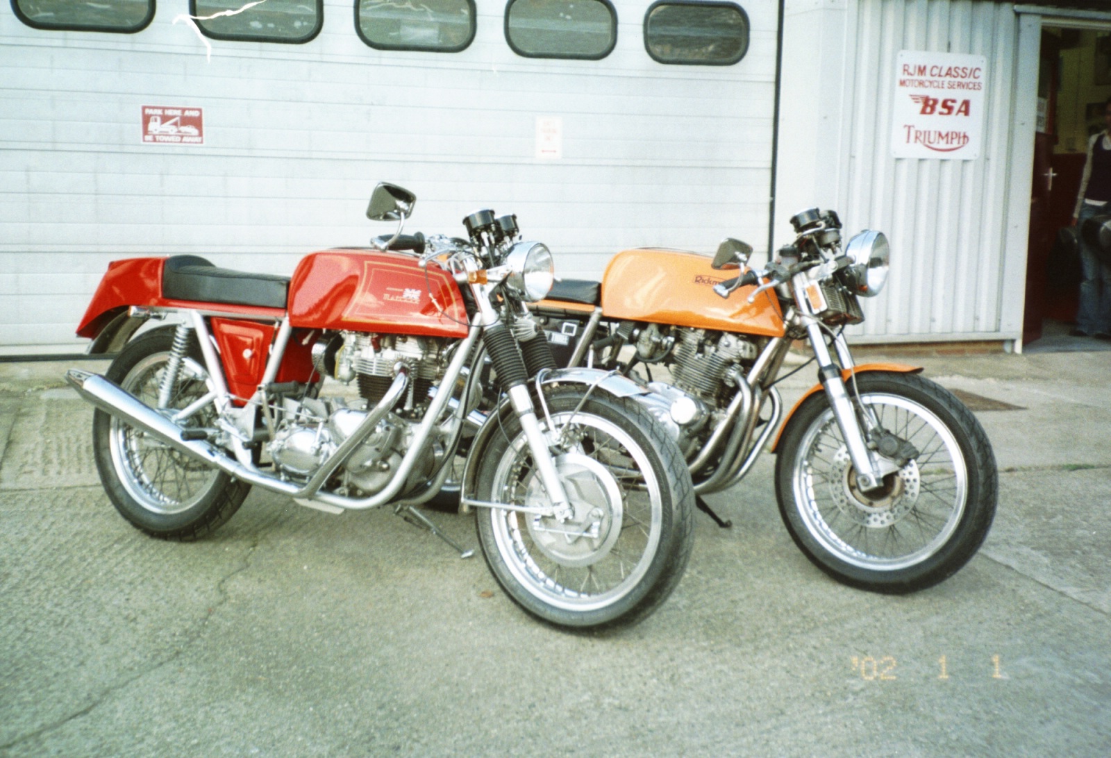 A nice pair of Rickmans, the twin was restored by RJM a couple of years ago; the triple has been serviced and continually upgraded by RJM over a number of years